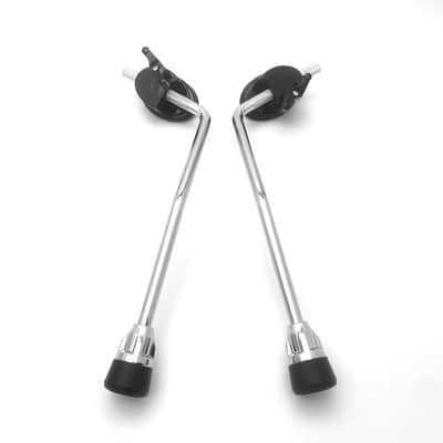 Crush Vintage-Style Bass Drum Spur Set, Chrome w/Brackets image 1