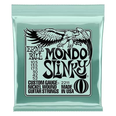 Ernie Ball P02211 Mondo Slinky Nickel Wound Electric Guitar Strings (10.5-52)