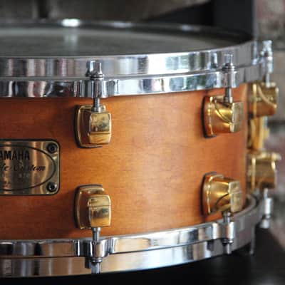 Yamaha Maple Custom - natural vintage 5.5x14" snare drum image 5