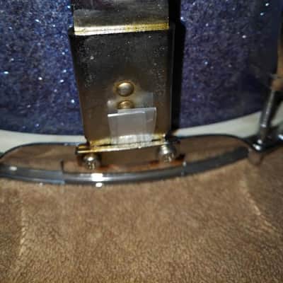 Star 14" 10 Lug Snare Drum 1960's Sparkle Blue fade image 9