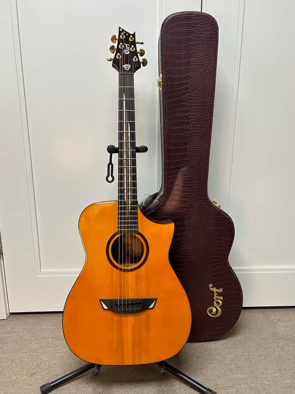 Cort LUXE Frank Gambale Series Adirondack Spruce/Blackwood Concert Cutaway Acoustic Electric Guitar- Natural Glossy image 1