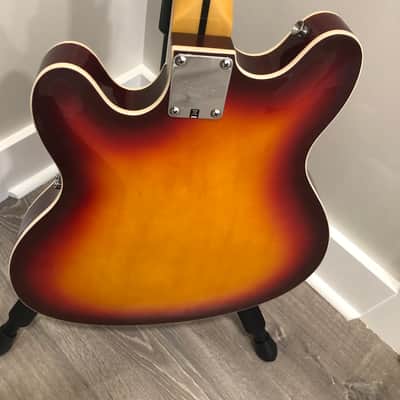 2017 Fender Modern Player Starcaster Guitar Aged Cherry Burst image 9