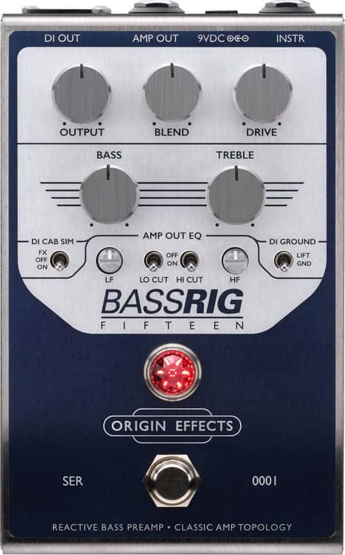 Origin Effects BASSRIG Fifteen Amp Simulator/DI Bass Effects Pedal image 1