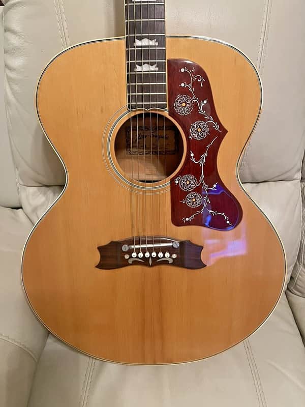 Vintage Kiso Suzuki J200 1976 Jumbo Acoustic Guitar PreLawsuit bookend headstock image 1