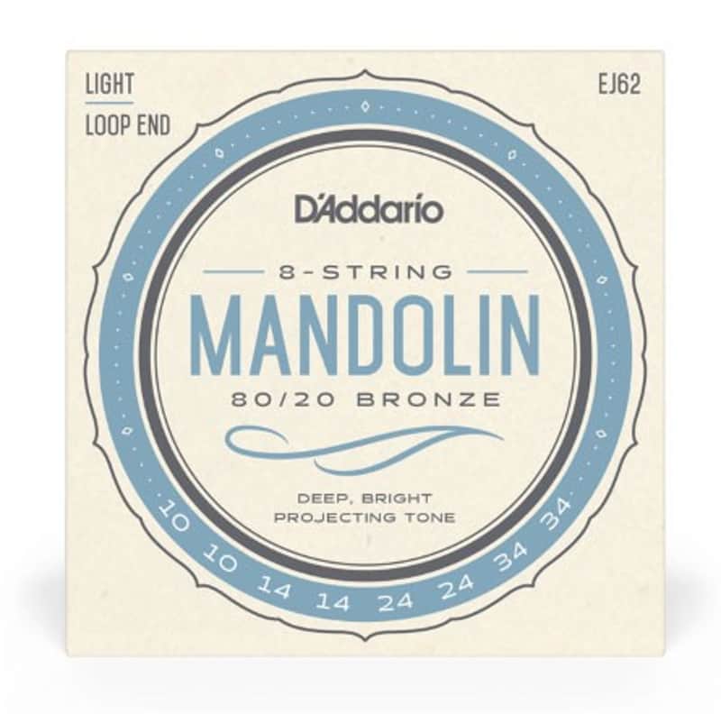 D'Addario EJ62 80/20 Bronze Mandolin Strings, Light, 10-34 image 1