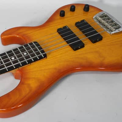 1995 G&L L-5500 Transparent Amber 5-String Active Bass w/HSC image 8