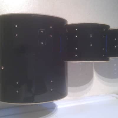 Vintage 1970's TAMA 3pc Black Zola Drum Shells 16x16,13' & 12' Great Projects image 5