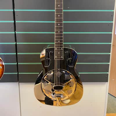 Ashbury AR-46 Resonator Chrome Acoustic Guitar image 2