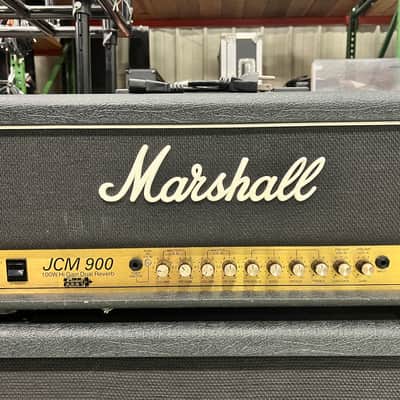 Marshall JCM 900 Model 4100 Amp Head with 1960A 4x12 Cabinet half stack - Black w/ Road Case image 2