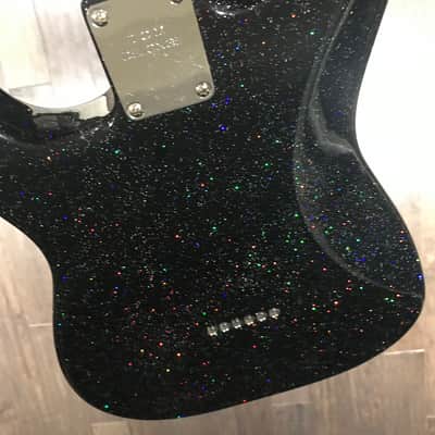 Fender Tom Delonge Stratocaster - Galaxy Black Flake Finish by Marty Bell w/ Fender Deluxe Case image 1