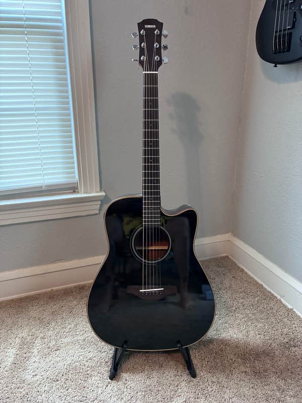 Yamaha A-Series A1M Cutaway Dreadnought Acoustic-Electric Guitar - Transparent Black image 1