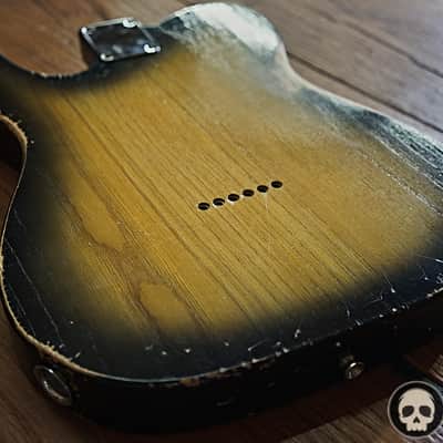 Telecaster Body 2Tone Sunburst Soft Relic - USA Ash - 50's Style Aged Nitro image 5
