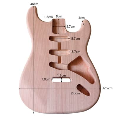 ST Guitar Body Mahogany Wood Guitar Barrel image 5