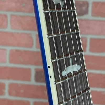 PRS SE Custom 24 Semi-hollow Piezo Electric Guitar - Lake Blue image 4