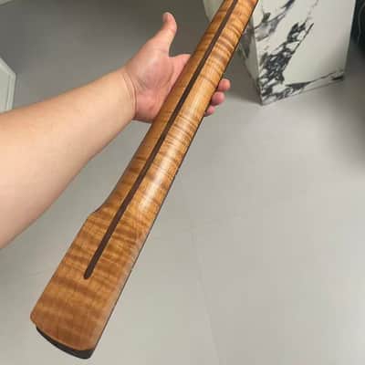 4a 4-string electric bass neck P bass stainless steel 21frets Roasted flame Maple guitar neck 34inch Rosewood fingerboard hole 18mm Nut 42mm image 5