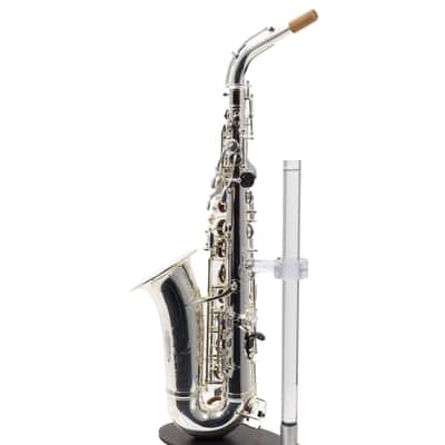 C.G. Conn Model CAS411S Alto Saxophone in Silver Plate SN AJ00324042 EXCELLENT image 9