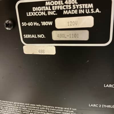 Lexicon 480L Digital Effects System with LARC Remote 1980s - Black / White Remote image 3
