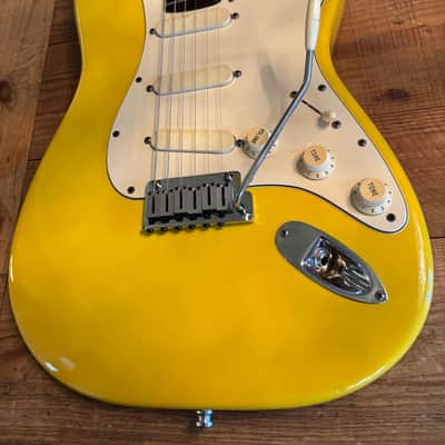 Fender Strat Plus Lace Sensors TBX Wilkinson SPLIT NUT Sperzels 1989 - Graffiti Yellow image 1