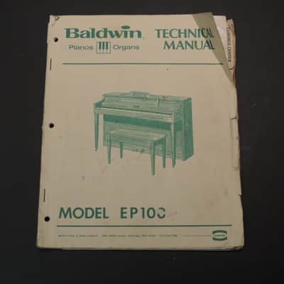 Baldwin Model EP100 Technical Manual [Three Wave Music] image 1