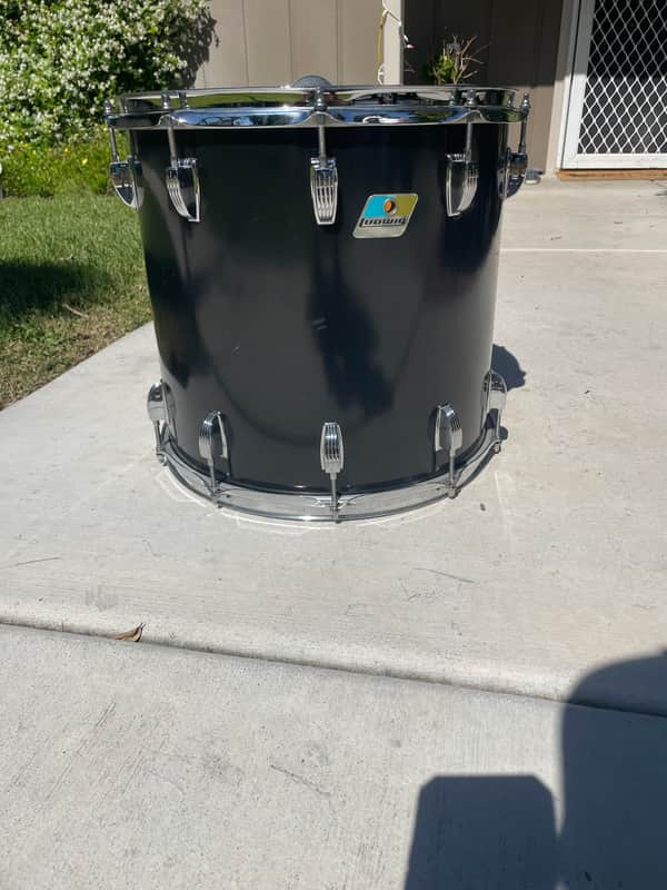 Ludwig 14x15 Tom 1981-82 - Black Cortex image 1