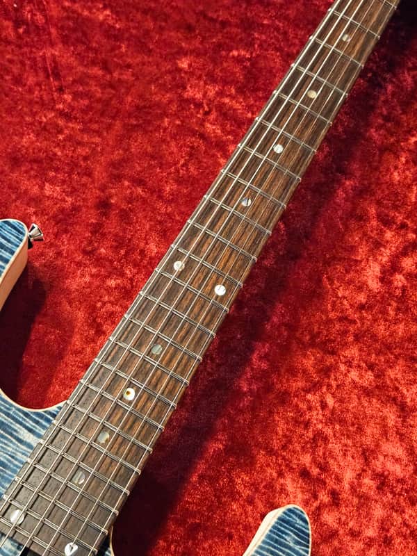 T's Guitars DST-Pro 24 5A Flame Maple -Trans Blue Denim- ≒3.27kg