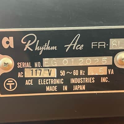 Ace Tone FR-8L Rhythm Ace 1960s - Black / Wood image 9