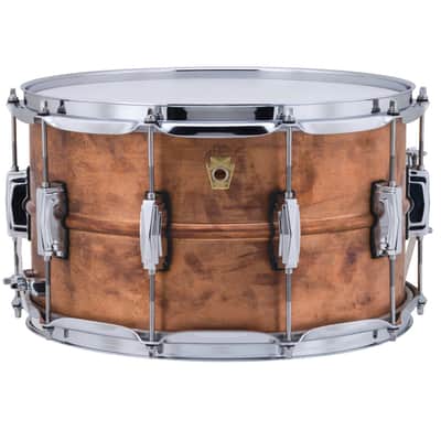 Ludwig LC608R Copper Phonic 8x14 "RAW "Natural Patina Shell, Imperial Lugs Snare Drum image 1