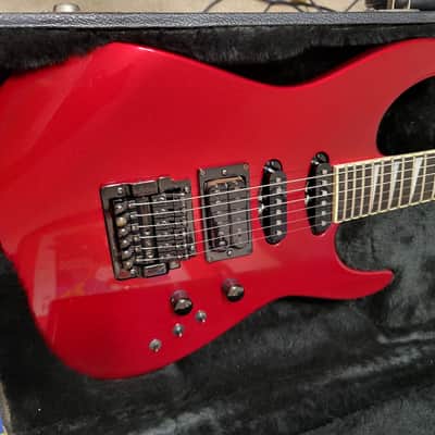 VIDEO! San Dimas Jackson Soloist Custom 1986 Dark Red 1 owner near MINT original ohsc and docs image 16