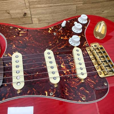 Fender Deluxe Players Stratocaster Guitar 2007-MIM- Crimson Red Transparent- w/MLA Mason Dixon Pickups + Tweed Hard Case image 18