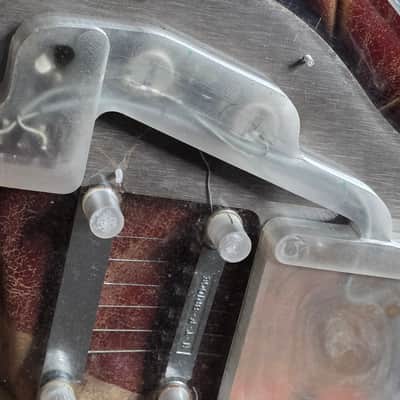 Aria Dan Armstrong SK Skeleton Original Vintage Early 70s Acrylic Lucite Plexiglass DC Gibson Open-Book Headstock Electric Guitar RARE Tune-o-Matic model MIJ Japan Matsumoku image 15