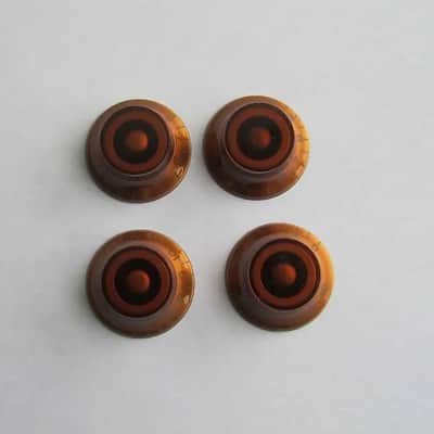 Amber Metric Size Guitar Top Hat Volume and Tone Knobs Set image 2