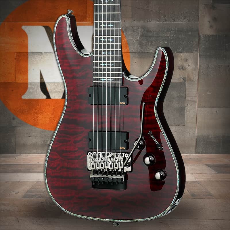 Schecter Hellraiser C-7 FR Electric Guitar - Black Cherry (BCH) (1812) image 1