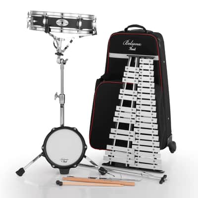 Pearl Belsona 32-Note Glockenspiel Bell Student Educational Percussion Kit with Snare Drum and Tunable Practice Pad (PL200C) image 2