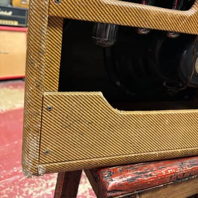 1955 Fender Tremolux 5E9 Narrow Panel Tweed image 14