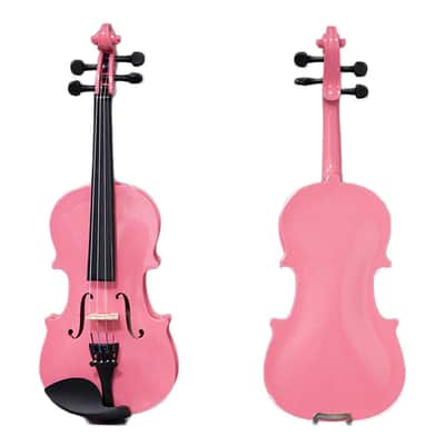 1/10 Size Pink Violin w Rosin, Cute Violin Case and Bow image 2