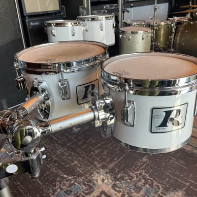 Rogers 4 concert tom and stand 1975- 8,10,12,14 - White cortex - #1929 image 3