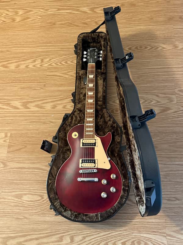 Gibson Gibson Les Paul Trad Pro V Satin Electric Guitar 2024 - Satin Win Red image 1