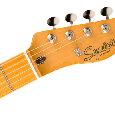 Squier MMM Exclusive FSR Classic Vibe 60s Custom Telecaster SH Wide Range, Gold Anodized Pickguard, Black image 3