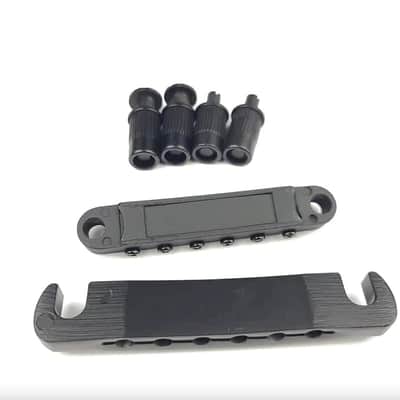 Black Wilkinson Tune O Matic Bridge with Tailpiece image 5