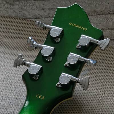 Hagstrom VIKDLXCUS-EDG Viking Deluxe Limited Edition Semi-Hollow 2010s - Emerald Green image 8