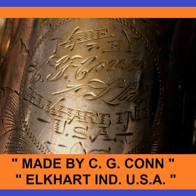 " THE CABIN " GOLD PLATE / SILVER HI-LITES STENBERG PORTRAIT C. G. CONN 1925 CHU BERRY ALTO SAXOPHONE REPAD READY FREE SHIP image 3