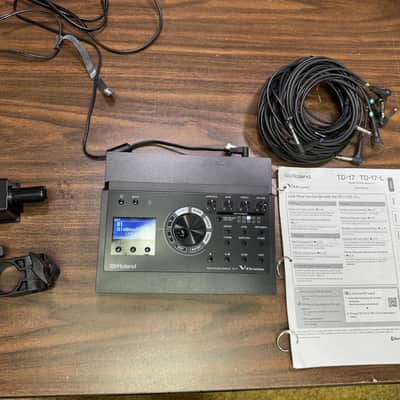Roland TD-17 V-Drum Module w/Mount, Clamp, Wiring Harness, Manual, Power E0M7714