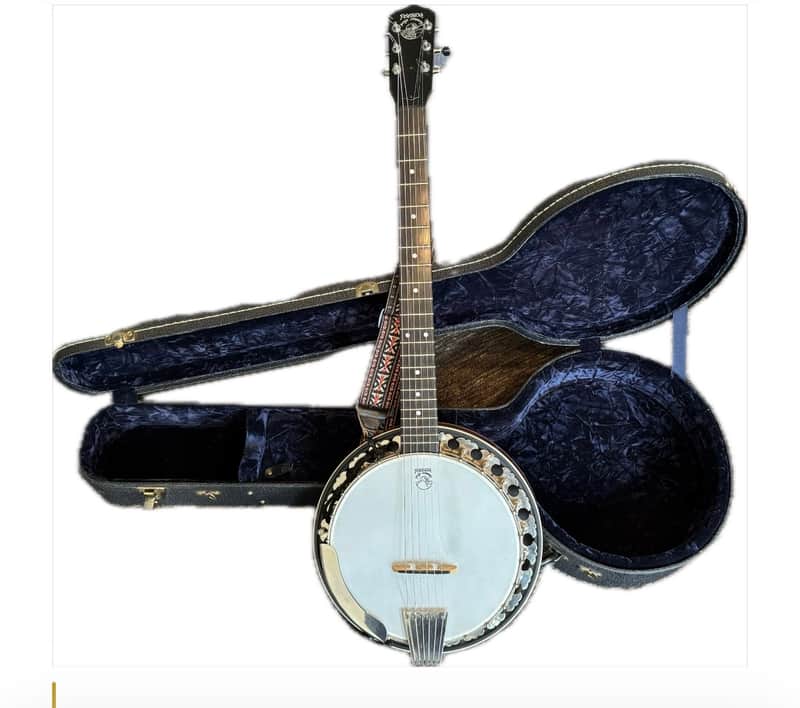 Deering Boston 6 Banjo 2009-2011 - Gloss Natural Mahogany image 1