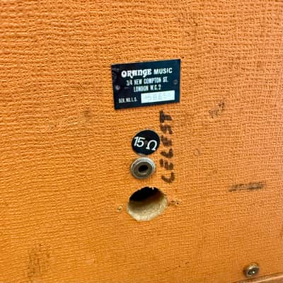 Orange 412 speaker cabinet 1970’s - Wicker original vintage UK England unloaded empty image 4