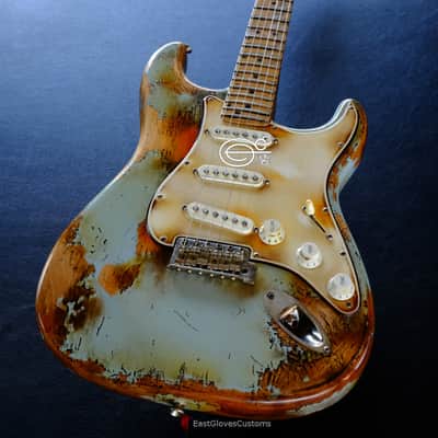 Fender Stratocaster Blue Gray Aged Relic Made in USA image 1