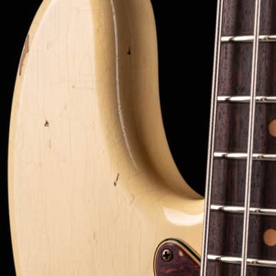 Pre-Owned 2024 Fender Custom Shop 1964 Precision Bass Relic Aged Vintage White With OHSC image 6