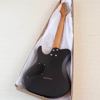 Custom Handmade Burl Wood Top Electric Guitar, Okoume Wood Body, Maple Wood Neck, 22 Frets image 10