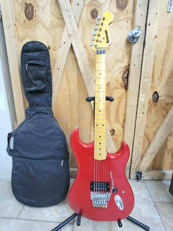 Vintage Kramer Pacer USA Made Circa 1982, Candy Apple Red, "Strat" Headstock w/Bag image 1