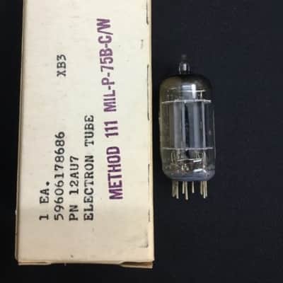 NOS GE 12AU7 JG Long Plates D Getter AUDIO AMP VACUUM TUBE Tested USA A.2056-D image 2