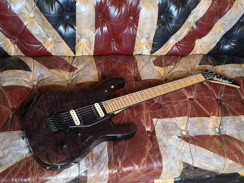 Jackson Pro Series DK2MQ Transparent Black DK2 Pro Quilted Maple Floyd Rose HH Super Strat MIM Mexico image 1